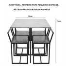 Conjunto Mesa Vidro 4 Cadeiras Pequena Imbuia Industrial White