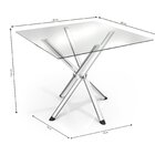 Conjunto Mesa Volga Tampo De Vidro E 4 Cadeiras Lisboa Cromad