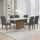 Conjunto Mesa Zara 170cm Com 6 Cadeiras Arizona Tampo Smart P