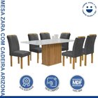 Conjunto Mesa Zara 170cm Com 6 Cadeiras Arizona Tampo Smart P