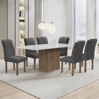 Conjunto Mesa Zara 170cm Com 6 Cadeiras Arizona Tampo Smart P