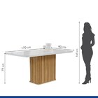 Conjunto Mesa Zara 170cm Com 6 Cadeiras Arizona Tampo Smart P