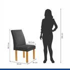 Conjunto Mesa Zara 170cm Com 6 Cadeiras Canela Tampo Smart Pl