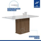 Conjunto Mesa Zara 170cm Com 6 Cadeiras Canela Tampo Smart Pl