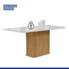 Conjunto Mesa Zara 170cm Com 6 Cadeiras Canela Tampo Smart Pl