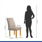 Conjunto Mesa Zara 170cm Com 6 Cadeiras Canela Tampo Smart Pl