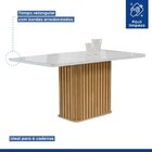 Conjunto Mesa Zara 170cm Com 6 Cadeiras Canela Tampo Smart Pl