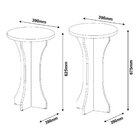 Conjunto Mesas Apoio Lateral Luck - Preto