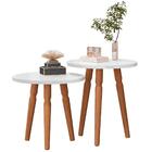 Conjunto Mesas Apoio Marselha Branco