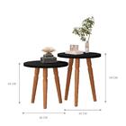 Conjunto Mesas Auxiliar Altamura Preto