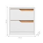 Conjunto Mesas De Cabeceira Belvedere Branco Fosco Liso Nature