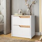 Conjunto Mesas De Cabeceira Belvedere Branco Fosco Liso Nature