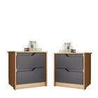 Conjunto Mesas De Cabeceira Belvedere Nature Titanium