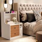 Conjunto Mesas De Cabeceira Com Nicho Marcelha Off White Frei