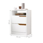 Conjunto Mesas De Cabeceira Flex Ampére Branco Nature