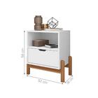 Conjunto Mesas De Cabeceira Tech Branco