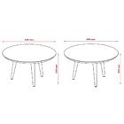 Conjunto Mesas De Centro Redondas Pés Madeira Luna Cumarú