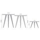 Conjunto Mesas Laterais E Mesa De Centro Pés Palito Aline H03