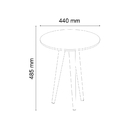 Conjunto Mesas Lateral E Centro Retrô Redonda Slim - Grafite