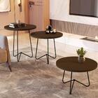 Conjunto Mesas Logan Canela Madeirado