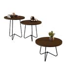 Conjunto Mesas Logan Canela Madeirado