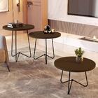 Conjunto Mesas Logan Canela Madeirado