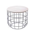 Conjunto Mesinha Atlas Preta De Metal E Madeira - Or Design