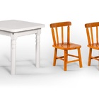 Conjunto Mesinha Infantil Branca Com 2 Cadeiras Kids Natural