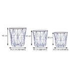 Conjunto Mesinha Pegasus Preta Metal Tampo De Madeira