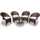 Conjunto Miami - 4 Poltronas + Mesa Redonda - Duna Cru