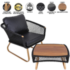 Conjunto Milão 2 Poltronas, 1 Namoradeira E Mesa Em Alumínio