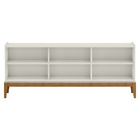 Conjunto Milão Off White/freijó Rack 2 Portas  Cristaleira 2