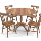 Conjunto Milena Mesa De Madeira Redonda Com 4 Cadeiras
