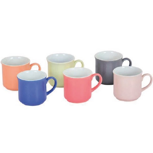 Conjunto Mini Canecas Bicolor 90ml 6 Peças Mimo Style Cr599 7