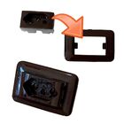 Conjunto Mini Espelho Série 10 + Tomada 20a Marrom Qtmov