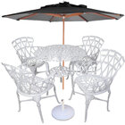 Conjunto Modelo Viena Com Mesa, 4 Cadeiras E Guarda Sol 3,00m