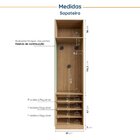 Conjunto Modulado 4 Peças Cabideiro, Penteadeira, Nichos E Sa