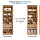 Conjunto Modulado 4 Peças Cabideiro, Penteadeira, Nichos E Sa