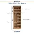 Conjunto Modulado De Canto 4 Peças Nicho, Penteadeira E Cabid