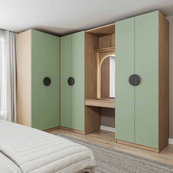 Conjunto Modulado De Canto 4 Peças Nicho, Penteadeira E Cabid