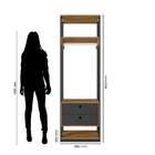 Conjunto Módulo Titan C/ Gavetapreto Velluto/ Freijó