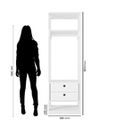 Conjunto Módulo Titan Com Gavetabranco Velluto Móveis Leão