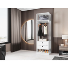 Conjunto Módulo Titan Com Gavetabranco Velluto Móveis Leão