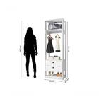 Conjunto Módulo Titan Com Gavetabranco Velluto Móveis Leão