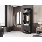 Conjunto Módulo Titan Com Gavetapreto Velluto - Móveis Leão