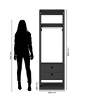 Conjunto Módulo Titan Com Gavetapreto Velluto - Móveis Leão