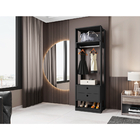 Conjunto Módulo Titan Com Gavetapreto Velluto - Móveis Leão