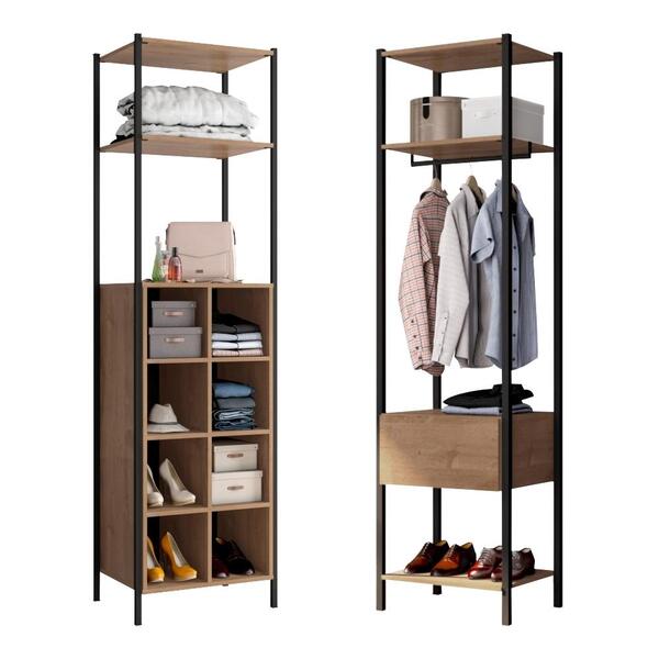 Conjunto Módulos Industriais Preto Law Gavetas E Nichos