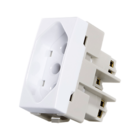 Conjunto Montado Sleek 4x2 1 Interruptor Simples + 1 Tomada 1