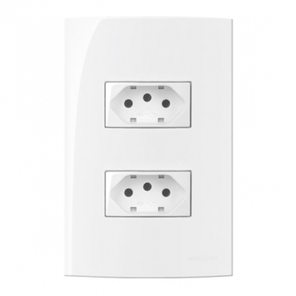 Conjunto Montado Sleek 4x2 2 Tomadas 2p+t 10a 250v Margirius